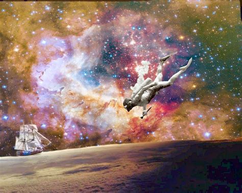 Surreal photography space collage space art diver | Etsy