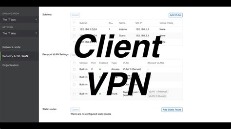 [HOW] to configure Client VPN in the Cisco Meraki Security Appliance MX ...