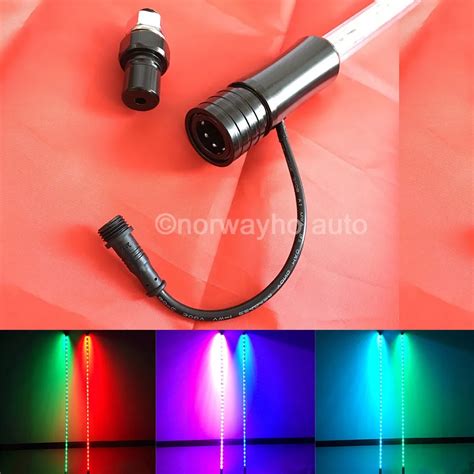 2017 Automotive America Powerful Led Lighted Whips Quick Release Pole 4ft 5ft 6ft 12v 24v Color ...