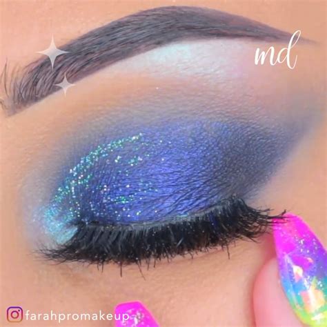 This majestic Royal Blue look is a real masterpiece! By: @farahpromakeup [Video] | Eye makeup ...