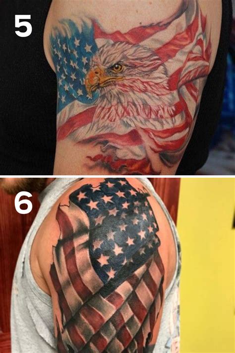 Patriotic American Flag Tattoo Ideas - TattooGlee | American flag tattoo, Flag tattoo, Patriotic ...