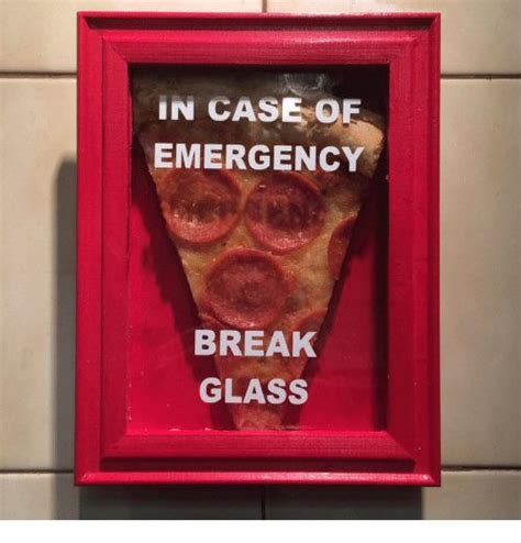 in case of emergency break glass pizza meme : r/lostpause