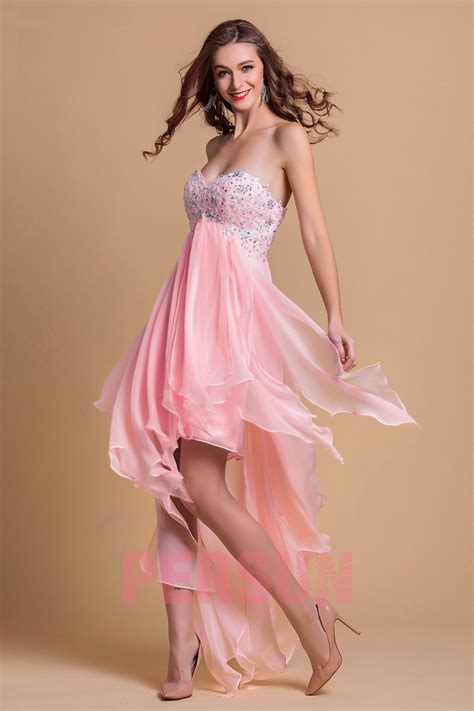 Cheap A-line Sweetheart High Low Prom Dress with Ruffle - PERSUN