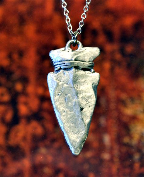 Arrowhead Necklace in fine pewter by Treasure Cast | Pewter jewelry ...