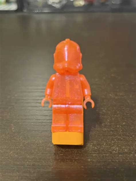 LEGO STAR WARS Minifigure - Trans Satin Neon Orange P2 Clone Trooper ...