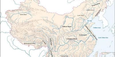 China map rivers - China rivers map (Eastern Asia - Asia)