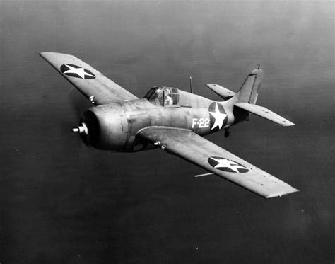 F4F-3 Wildcat code F-22 in flight 1942 | World War Photos