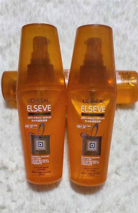 Loreal Elseve Straight Intense Anti-Frizz Serum, Beauty & Personal Care ...