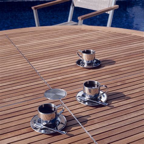 Modern Silver Outdoor Dining Tables - 2Modern