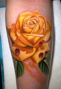 Más de 60 tatuajes de rosas amarillas y su significado - Tatuajes 360