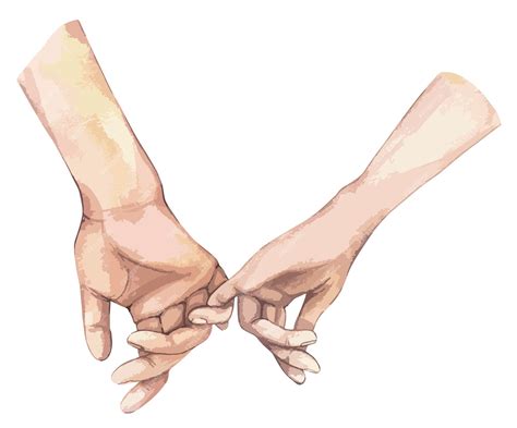 Premium Vector | Watercolor hands, couple holding hands clipart