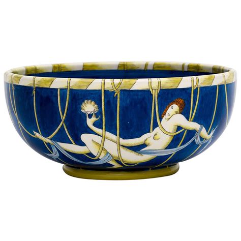 Gio Ponti for Ginori Large Italian Ceramic Centerpiece Art Deco Bowl ...