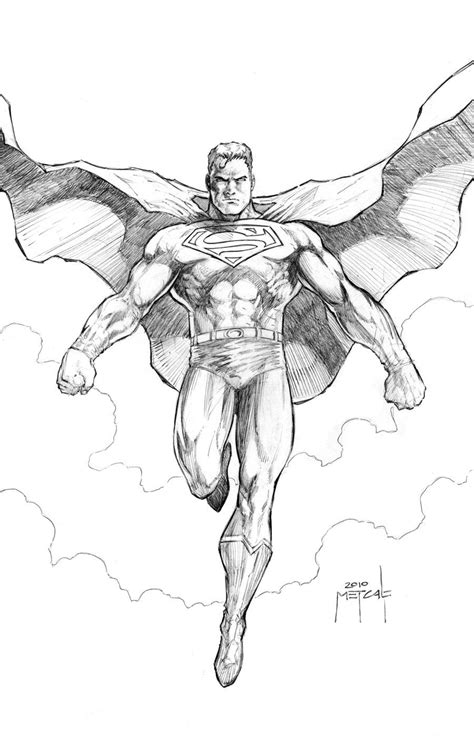 Superman - by Jason Metcalf by JasonMetcalf.deviantart.com on @deviantART Superhero Sketches ...