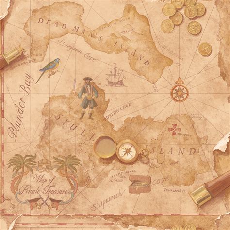 Pirate Treasure Map Wallpaper