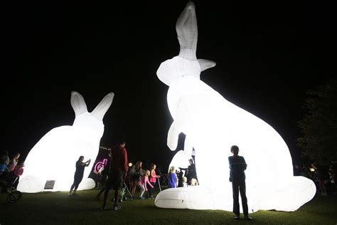 The highlight is a mesmerising free public exhibition of outdoor lighting sculptures and ...