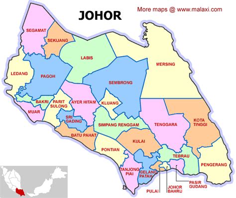 Johor Kini: Peta dan Bendera Negeri Johor