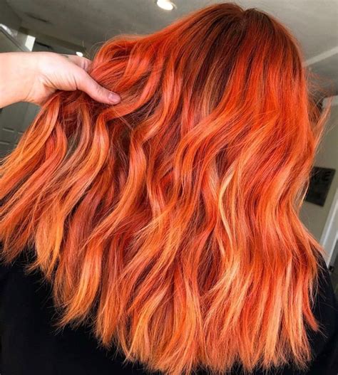 Vibrant Red-Orange Hair Inspiration