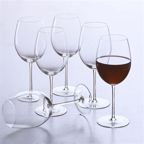 The Handmade European Crystal Red Wine Glasses - Hammacher Schlemmer