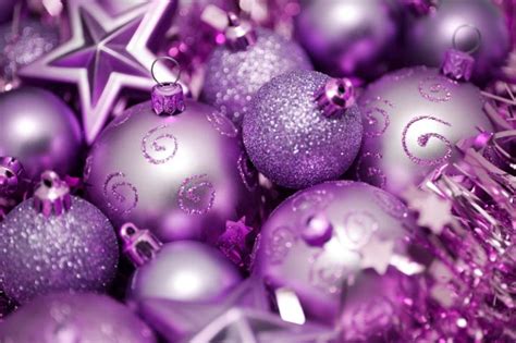 Photo of purple and pink christmas ornaments | Free christmas images