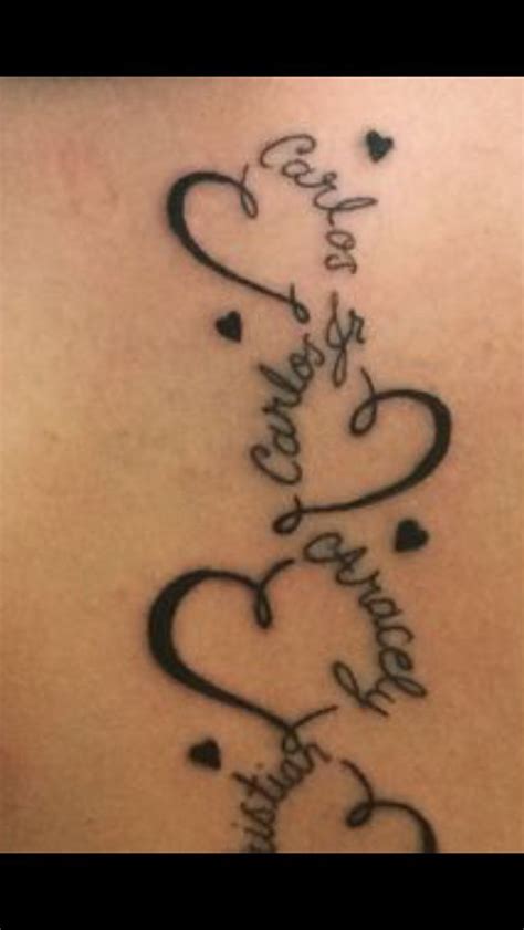 Heart name | Heart tattoos with names, Mom tattoos, Tattoos with kids names