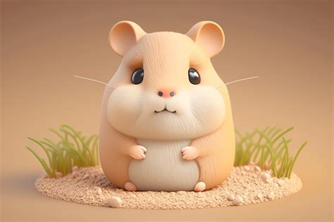 Premium Photo | Cartoon gerbil with soft pastel color and a perfectly detailed entire body 3d ...