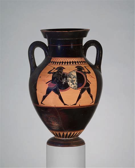 Attributed to the manner of the Lysippides Painter | Terracotta amphora (jar) | Greek, Attic ...