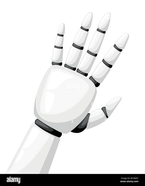 White robot hand or robotic arm for prosthetics vector illustration ...