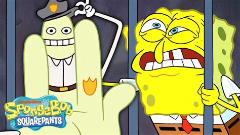 SpongeBob Goes to JAIL! 🧤 "Escape From Beneath Glove World" 5 Minute ...