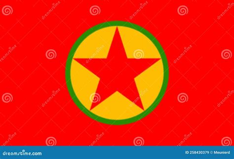 Glossy Glass Flag of Kurdistan Workers Party Editorial Stock Image ...