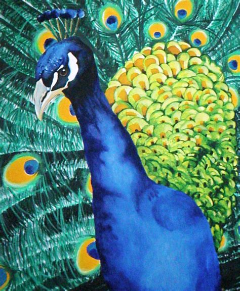 Peacock Oil Painting by TinyAmazon on DeviantArt