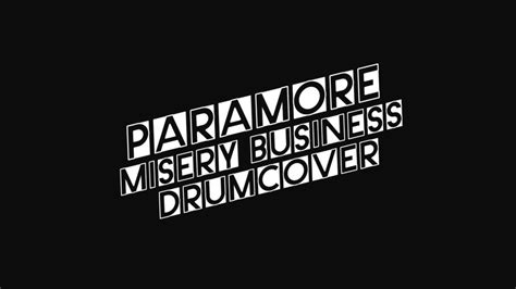 Paramore - Misery Business - Drumcover - YouTube