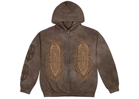 Travis Scott Utopia God's Country Zip Hoodie Brown Men's - SS23 - US