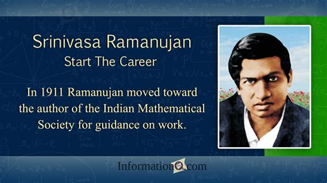 Srinivasa Ramanujan Career | InforamtionQ.com