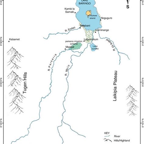 Map of Lake Baringo catchment | Download Scientific Diagram