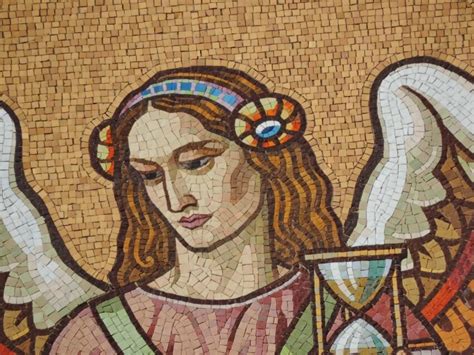 Free picture: angel, face, pretty girl, saint, art, mosaic, decoration, wall