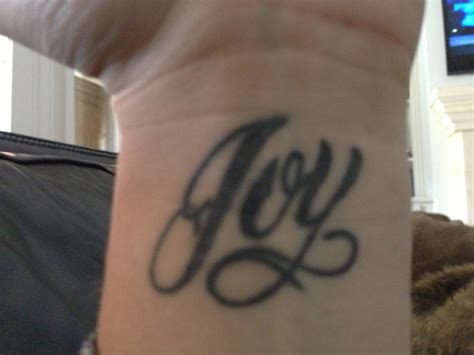 Joy tattoo | Joy tattoo, Tattoos, I tattoo