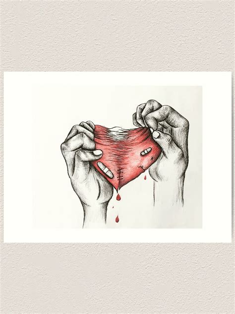 "Broken Heart" Art Print for Sale by tabithafrez | Redbubble
