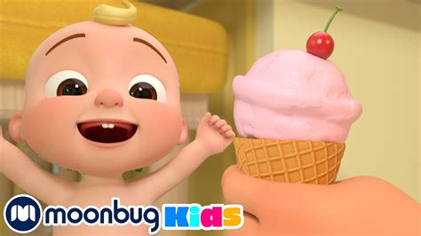 Ice Cream Song! | CoComelon Sing Along | Learn ABC 123 | Fun Cartoons | Moonbug Kids - YouTube