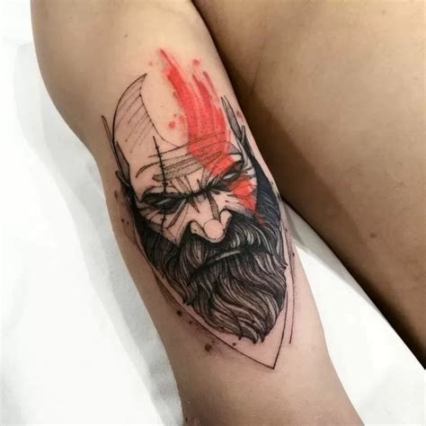 Kratos Sketch Tattoo - TATTOOGOTO