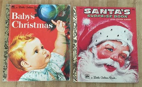 Vintage Lot of 2 Christmas Santa Claus Little Golden Books Winship Wilkins | Little golden books ...