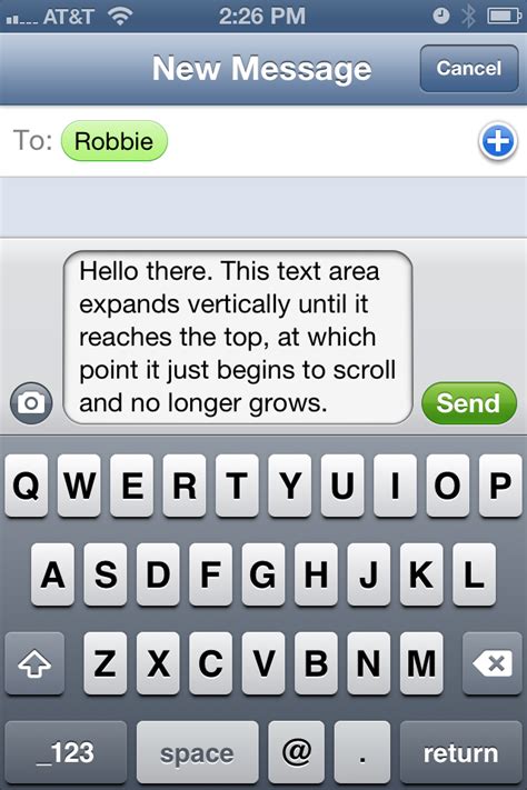 cocoa touch - How would I recreate the iOS send-text-message screen? - Stack Overflow