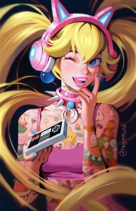 ArtStation - gamer girl peach
