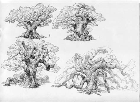 ArtStation - 스케치_39, KKS ~ | Environmental art, Tree drawing, Environment concept art