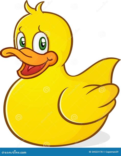 Rubber Duck Cartoon Character Stock Vector - Illustration of goose, bath: 34523178