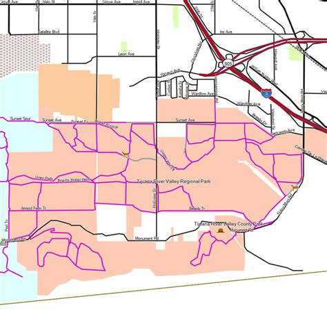 Tijuana River Valley County Park - California Trail Map