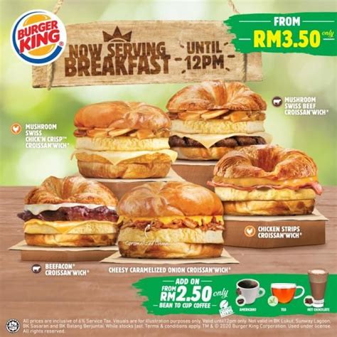 Burger King Croissant Wich Breakfast Menu Promotion from RM3.50 only | Breakfast restaurants ...