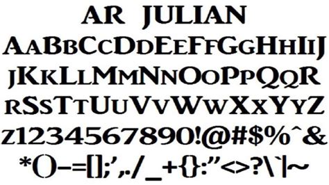 AR Julian Font Free Download - Fonts Tera