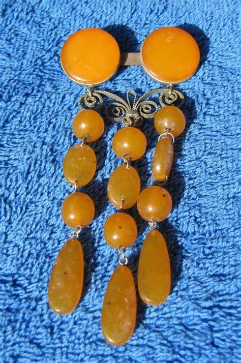 Natural Baltic amber Vintage Retro Fine Brooch pin USSR Jewelry 琥珀 ...