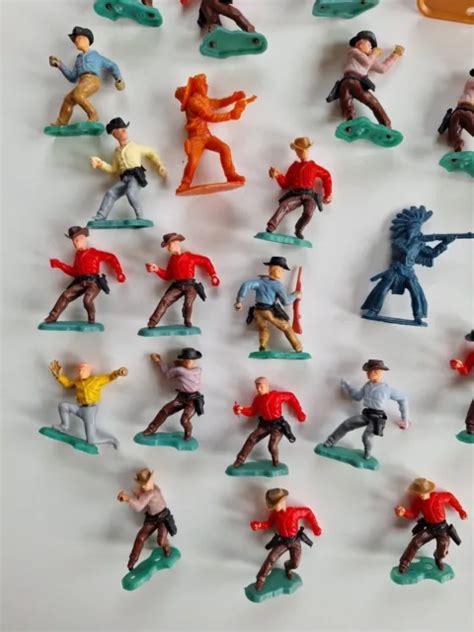 1960S PLASTIC COWBOYS & Indians Toy Figures 60s Vintage Bundle Lot $25.47 - PicClick
