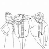 Characters From Despicable Me 3 Coloring Page  Free Printable sketch template